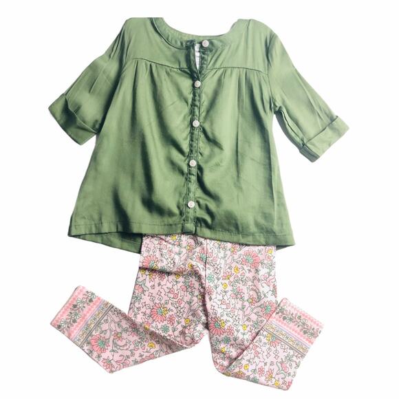 Carter's Baby Matching Floral Matching Set Sz 18M - Picture 1 of 9